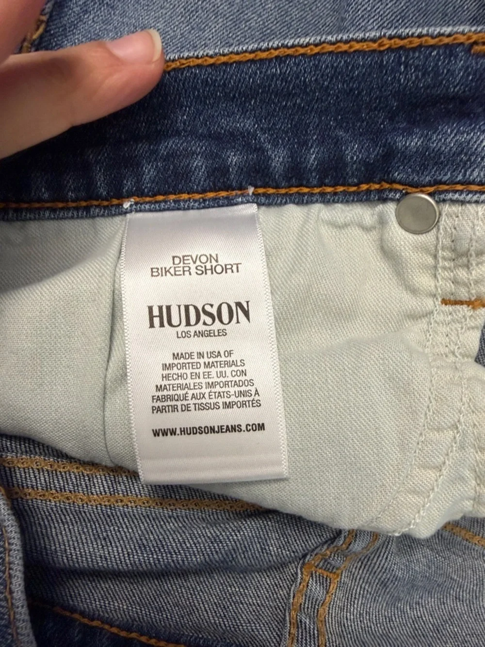 Hudson Devon Biker Denim Shorts